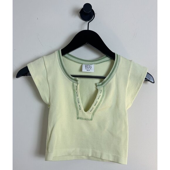 BDG Urban Outfitters Going for Gold Crop Top in Green Size X-Small/Small - Picture 4 of 9